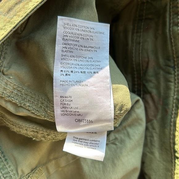 Anthropologie Wanderer Utility Shorts Camo Pockets Green Brown Sz 25 - Picture 12 of 15